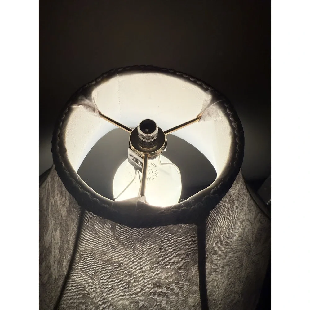Vintage Brass Table Lamp Barley Twist Column‎ ~13